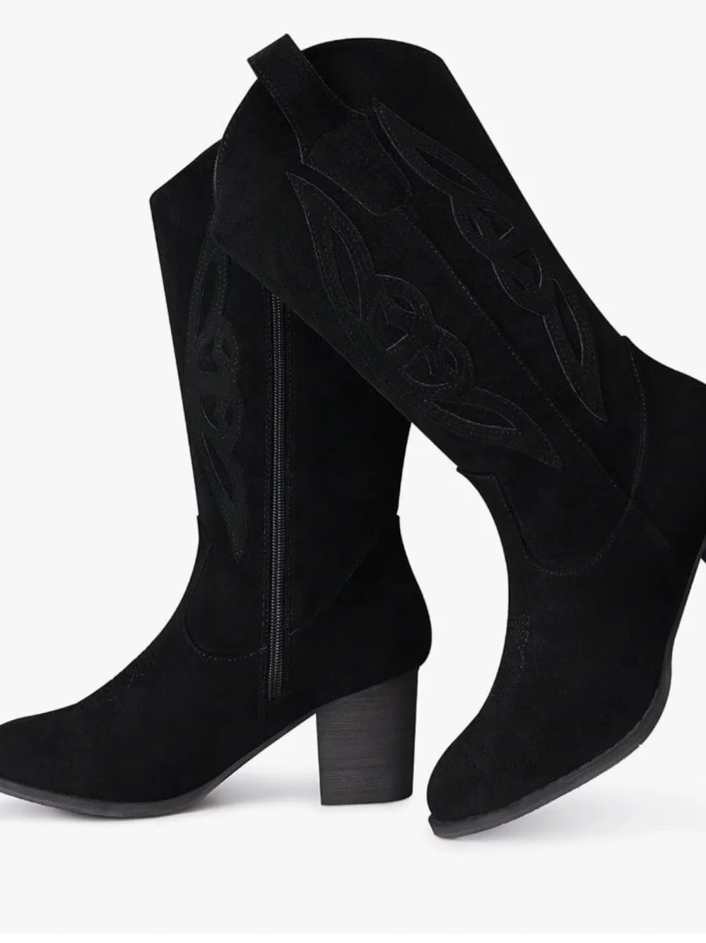Shibever Cowboy Black Boots for Women Size 10 New in Box #Lux-CL